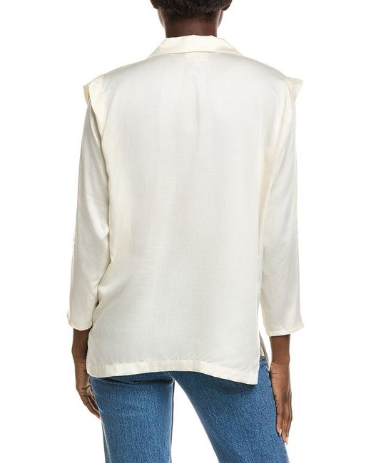 Darling White Zippy Blouse