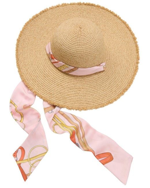 J.McLaughlin White Brooke Raffia Hat