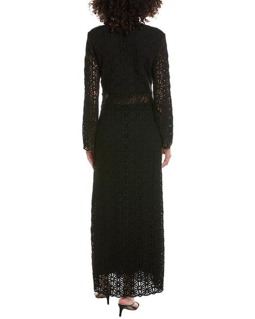 The Kooples Black Crochet Maxi Dress