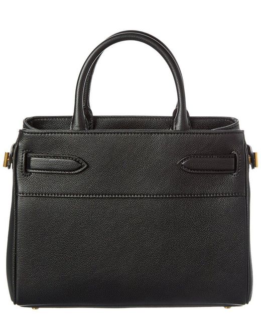 Tom Ford Black Logo Leather Shoulder Bag