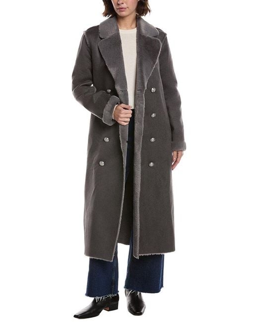 L'Agence Black Citron Maxi Coat
