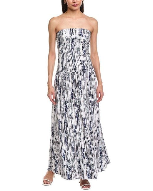 Garrie B Purple Drop-Waist Maxi Dress