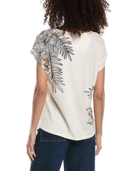 Tommy Bahama White Tropical Illustration Lux T-shirt