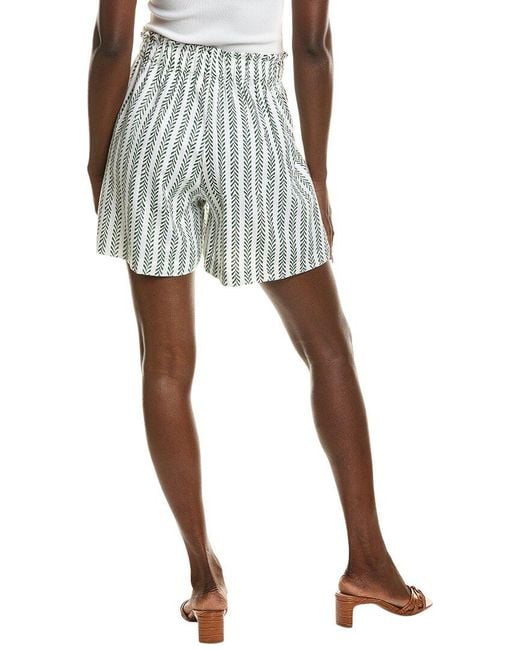 Emerson Fry White Linen-Blend Short