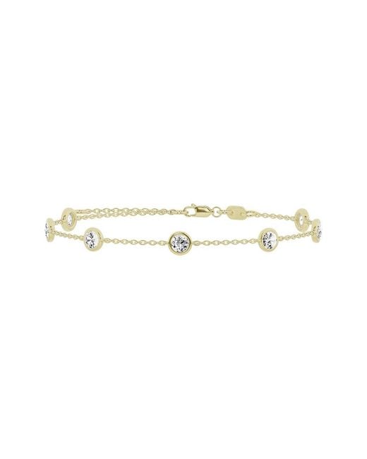 Lab Grown Diamonds White 14K 1.50 Ct. Tw. Lab-Grown Diamond Station Bracelet