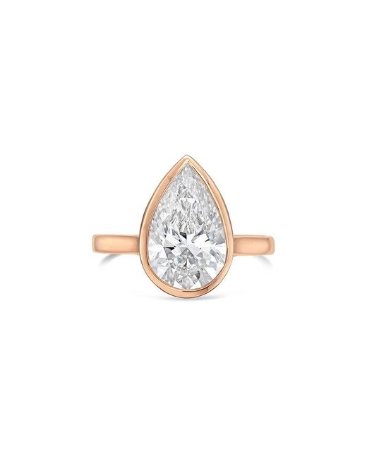 Diana M White Diana M. 14K Rose 6.00 Ct. Tw. Lab-Grown Diamond Bezel Ring