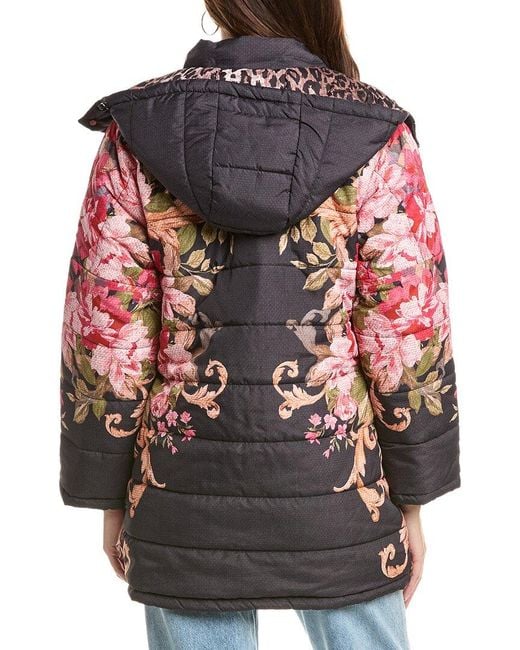 Johnny Was Red Britt Reversible Puffer Jacket