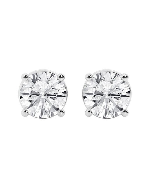 Lab Grown Diamonds Metallic Prong-Set Lab-Grown Diamond Stud Earrings
