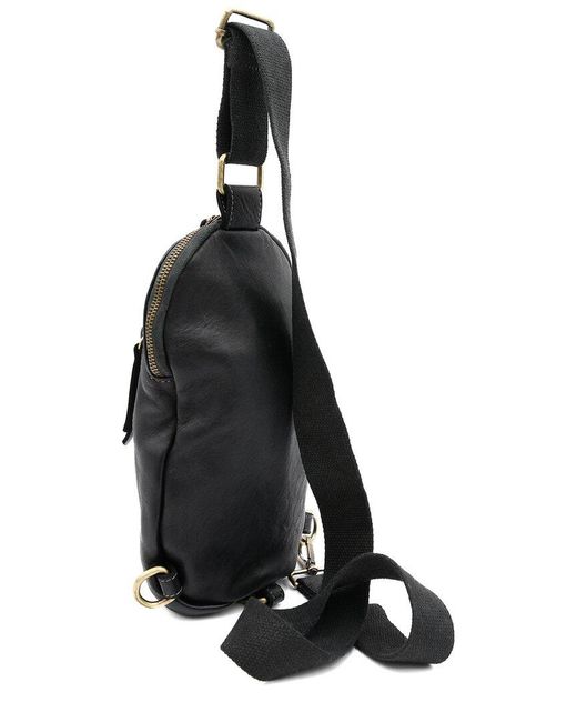 Bolsa Nova Black Logan Leather Sling Bag