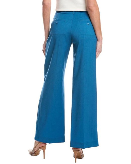 Weekend by Maxmara Blue Visivo Wool Trouser