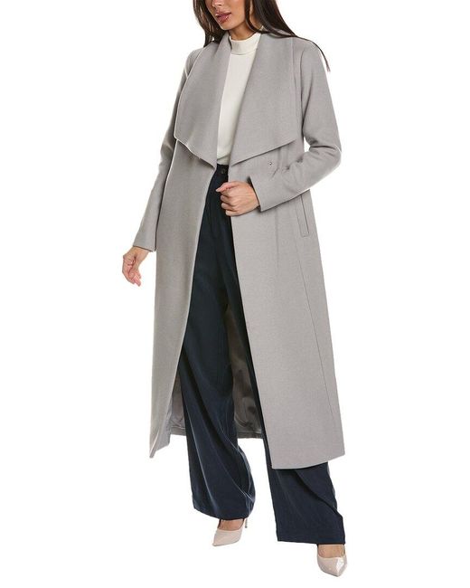 Cole Haan Gray Wool-blend Coat