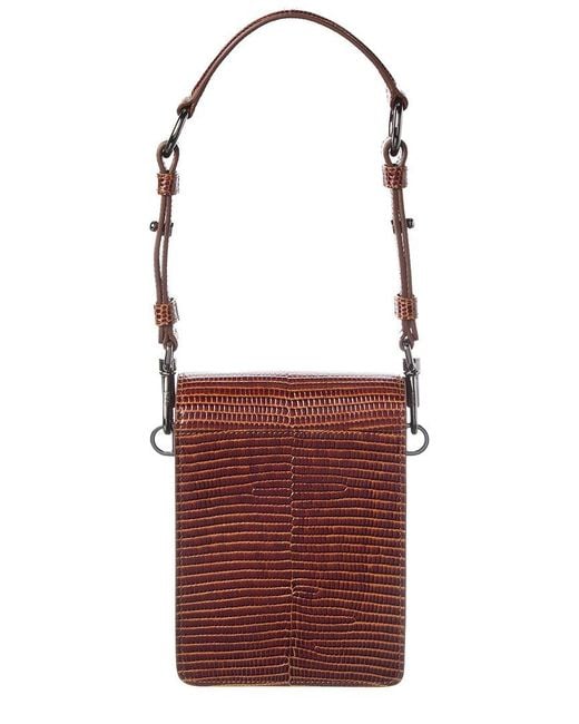 Tod's Red Embossed Leather Crossbody