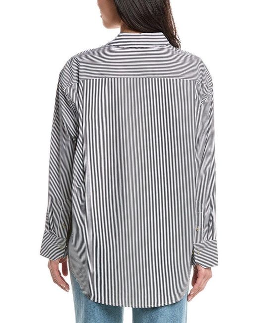 Rag & Bone Gray Jessica Stripe Shirt