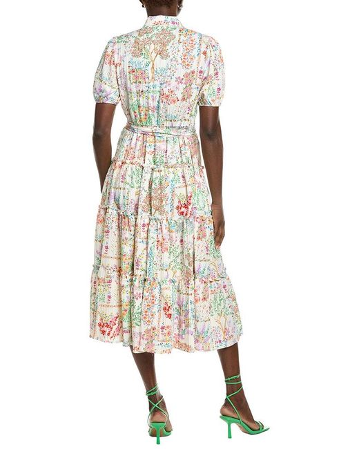 Maison Tara Natural Crinkle Midi Dress