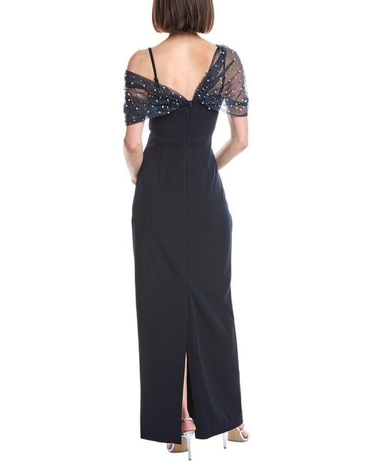 Eliza J Blue Solid Maxi Dress