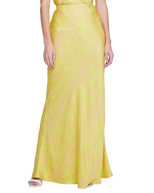 L'Agence Yellow Zeta Long Skirt