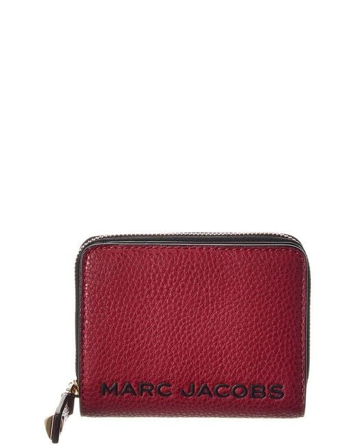 Marc Jacobs Red Bold Slg Mini Leather Compact Wallet