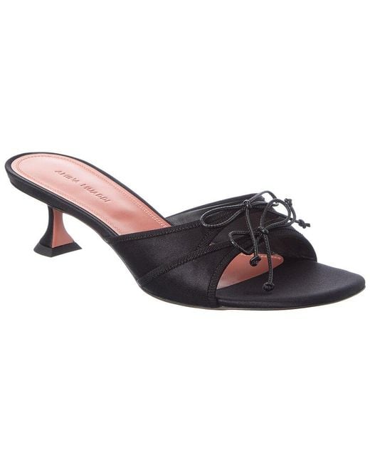AMINA MUADDI Blue Eleonora Satin Sandal