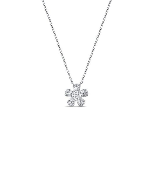 Sabrina Designs Metallic 14K 0.30 Ct. Tw. Diamond Flower Pendant