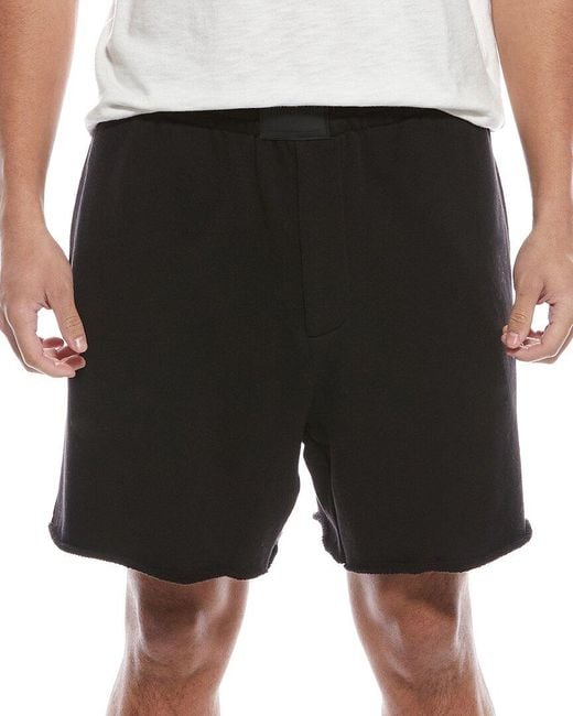 Helmut Lang Black Minimal Sweatshort for men