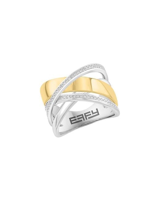 Effy Fine Jewelry White Over 0.19 Ct. Tw. Diamond Ring