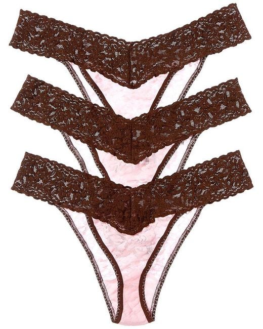 Hanky Panky Brown 3Pk Colorplay Original Thong
