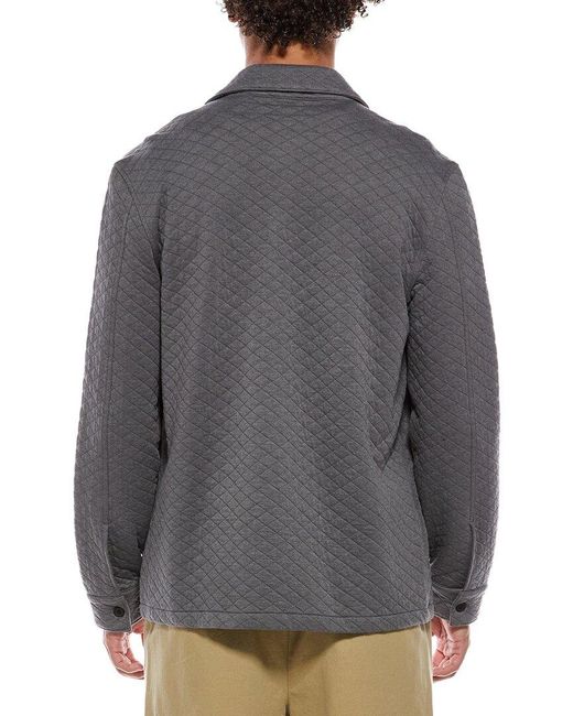 Vince Gray Quilted Shirt Jacket for men