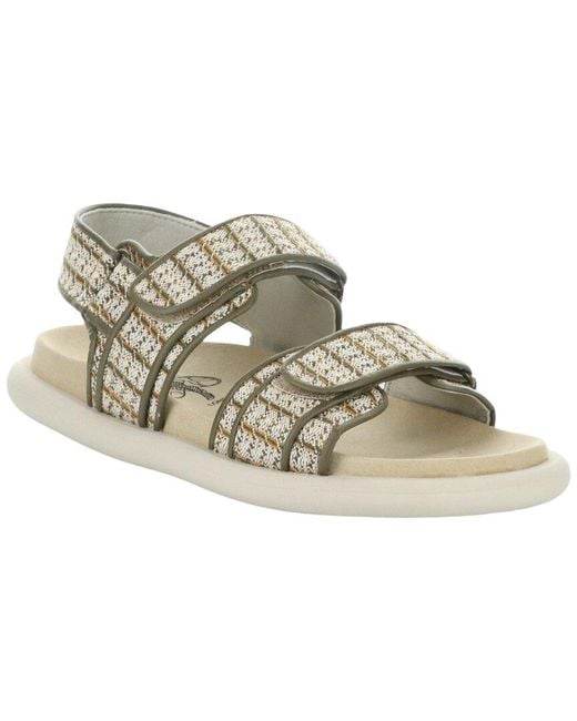 Fly London Metallic Paav Suede Sandal