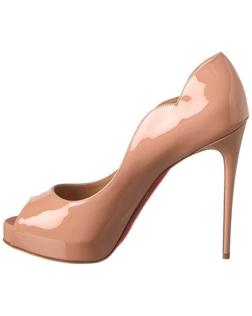 Christian Louboutin Natural Hot Chick Alta 120 Patent Sandal