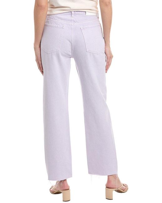 7 For All Mankind Pink Easy Lavender Straight Ankle Jean