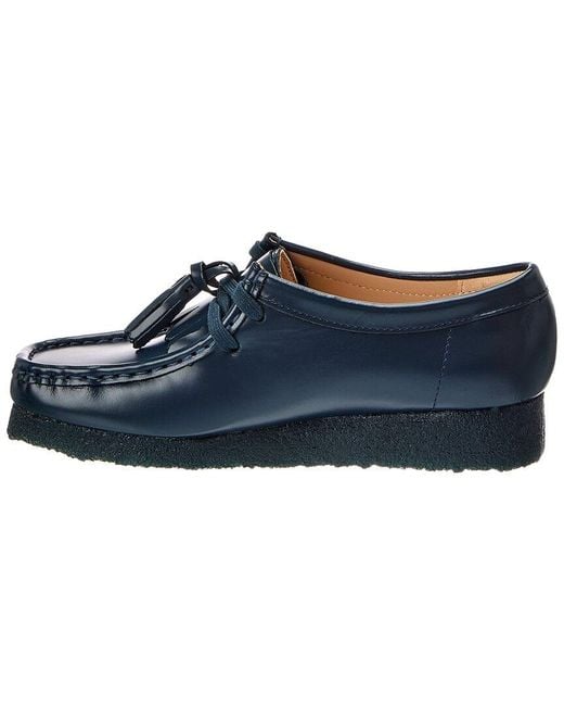 Clarks Blue Wallabee Leather Moccasin