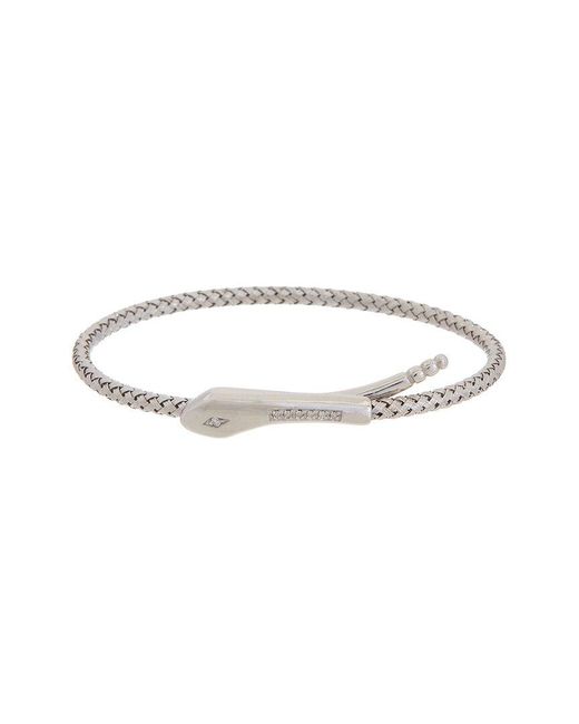 Meshmerise White 18K Over 0.15 Ct. Tw. Diamond Mesh Bangle Bracelet