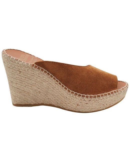 Andre Assous Brown Catarina Suede Espadrille