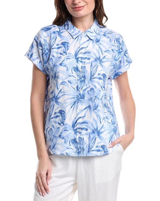 Tommy Bahama Blue Bravo Blooms Linen Shirt