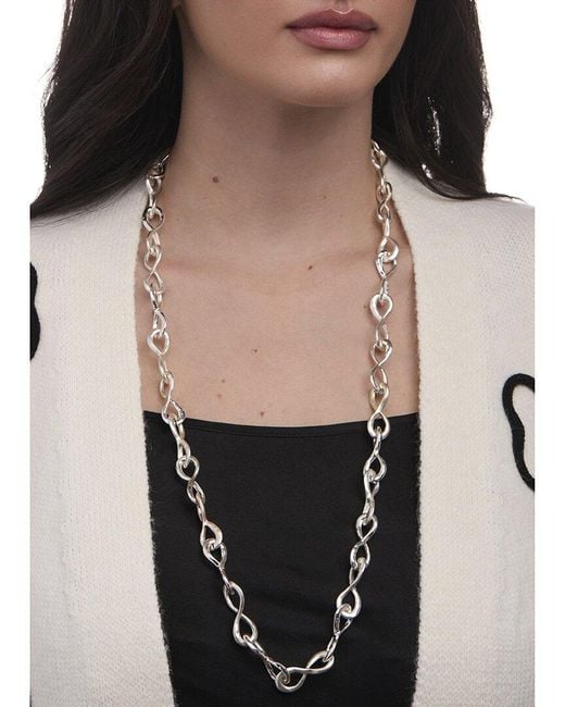 Saachi White Infinity Link Necklace