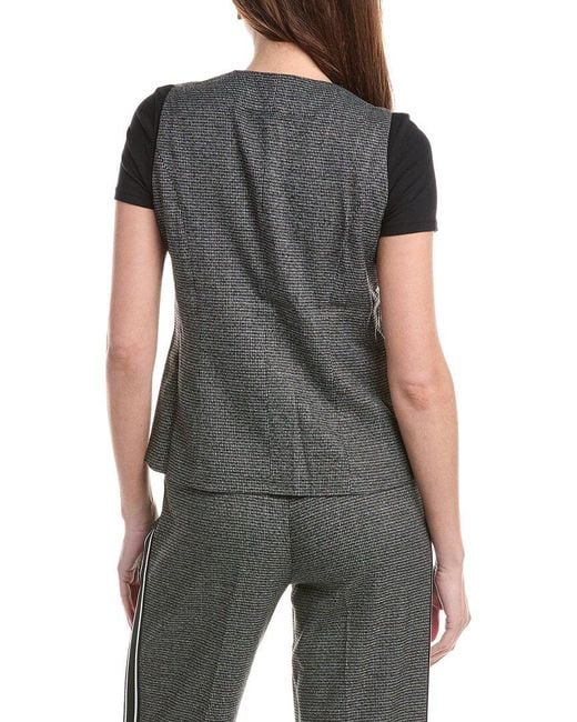Nicole Miller Gray Puppytooth Vest
