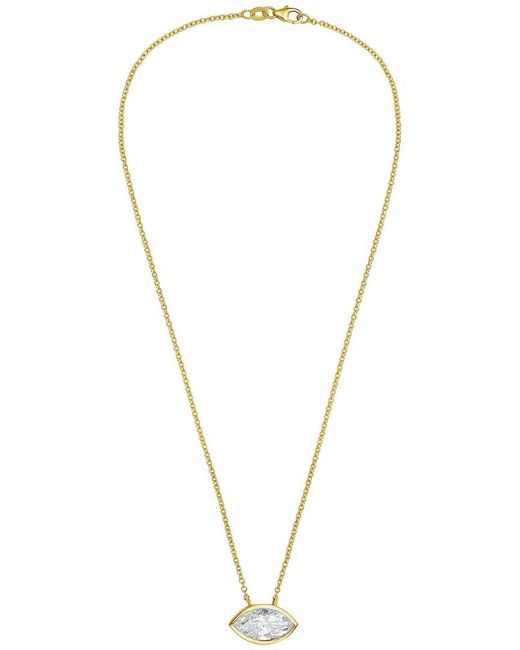 Diana M Metallic Diana M. 14K 9.00 Ct. Tw. Lab-Grown Diamond Pendant Necklace
