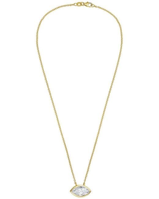 Diana M Metallic Diana M. 14K 10.00 Ct. Tw. Lab-Grown Diamond Pendant Necklace