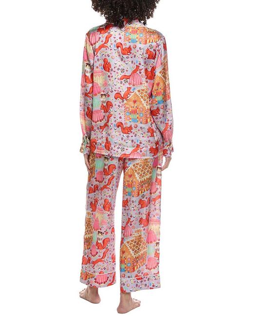 Karen Mabon Red 2Pc Pajama Set