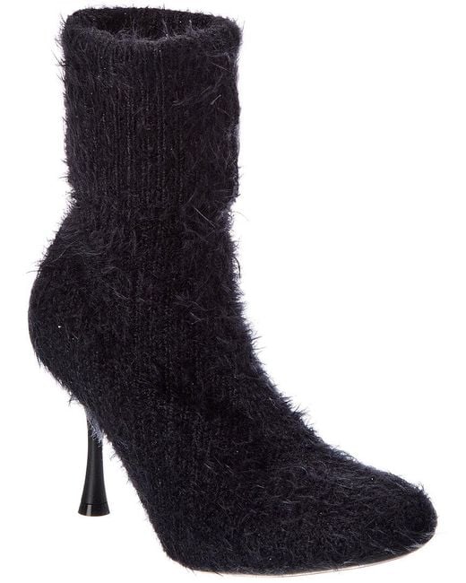 Gianvito Rossi Black Finny 85 Knit Bootie