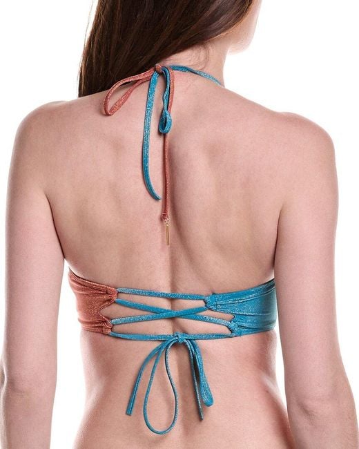 Vince Camuto Blue Wrap Front Bra Top