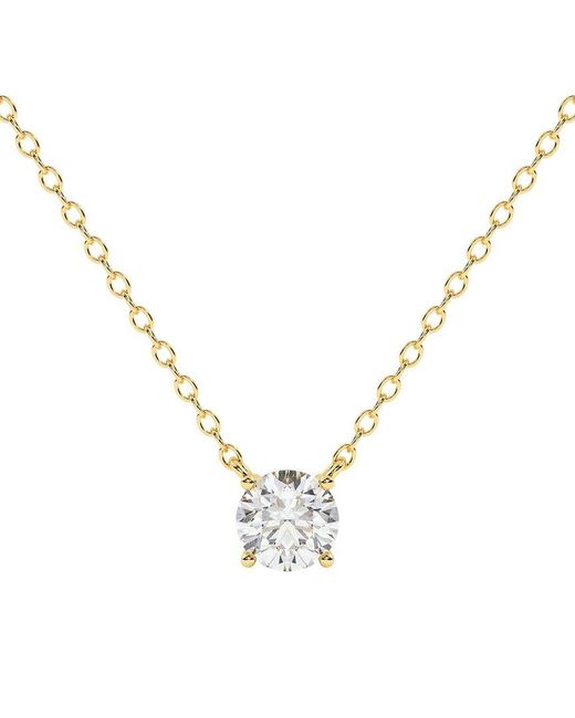 Lab Grown Diamonds Metallic 14K 0.75 Ct. Tw. Lab-Grown Diamond Necklace