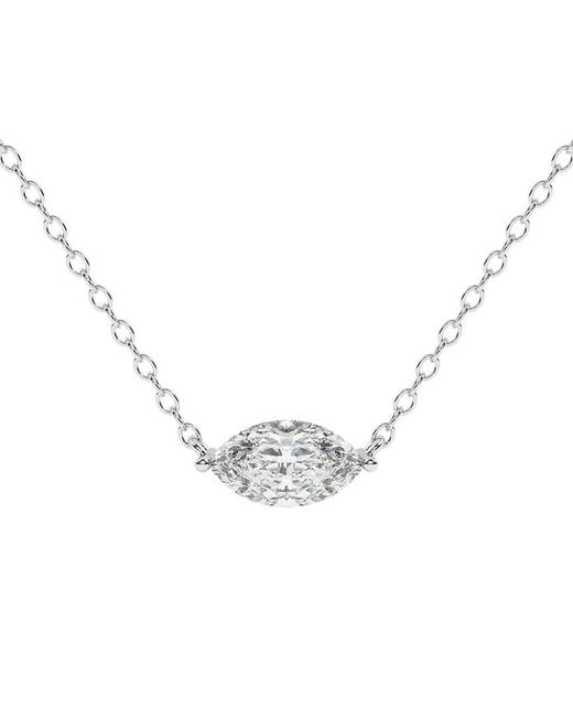 Lab Grown Diamonds Metallic 14K 0.75 Ct. Tw. Lab-Grown Diamond Necklace