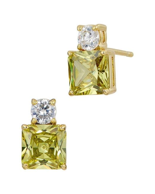 Savvy Cie Yellow 18K Plated Cz Studs