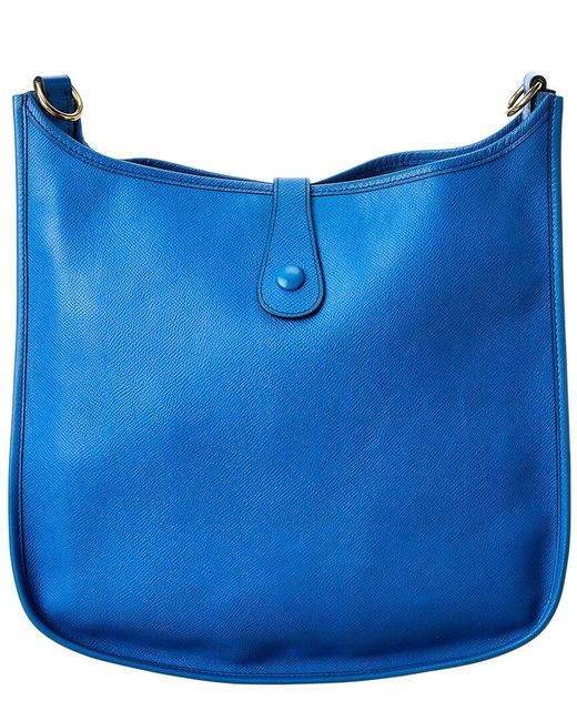 Hermès Blue Epsom Leather Evelyne I Gm (authentic Pre-owned)