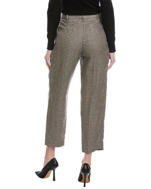 Brunello Cucinelli Gray Linen-Blend Pant