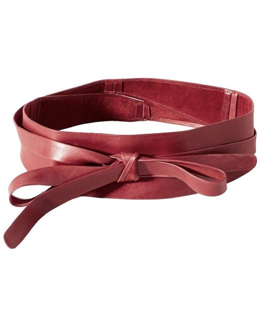 Ada Red Classic Wrap Leather Belt