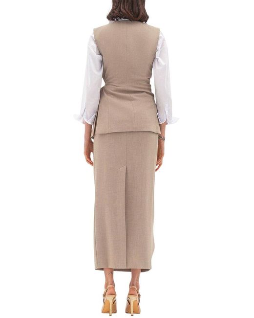 BGL Natural 2pc Vest & Skirt Set