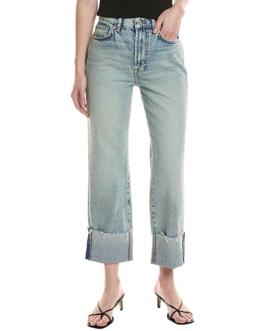 7 For All Mankind Blue Logan Stovepipe Frost 7 Jean
