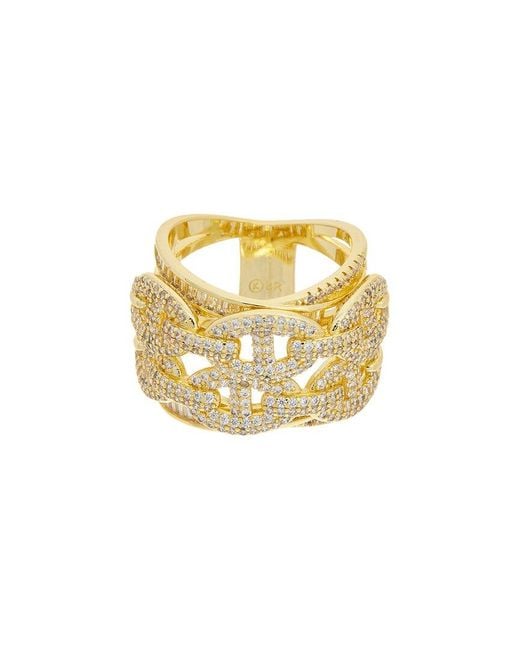 Juvell Metallic 18K Plated Cz Ring